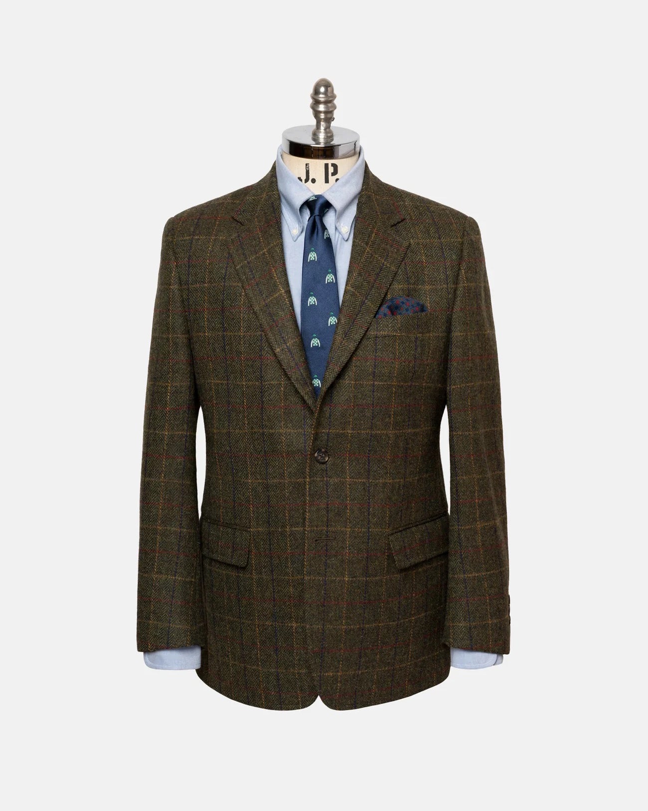 Made In Canada Gold Rust Herringbone With Windowpane Sport Coat
