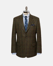 Made In Canada Gold Rust Herringbone With Windowpane Sport Coat