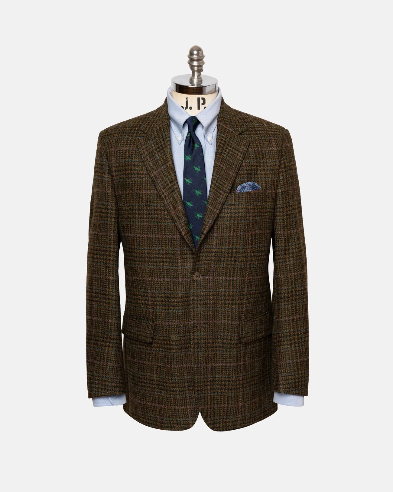 Made In Canada Brown Prince Of Wales With Windowpane Sport Coat