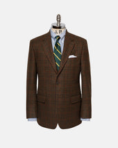 Made In Canada Windowpane Brown Rust Pure Cashmere Sport Coat