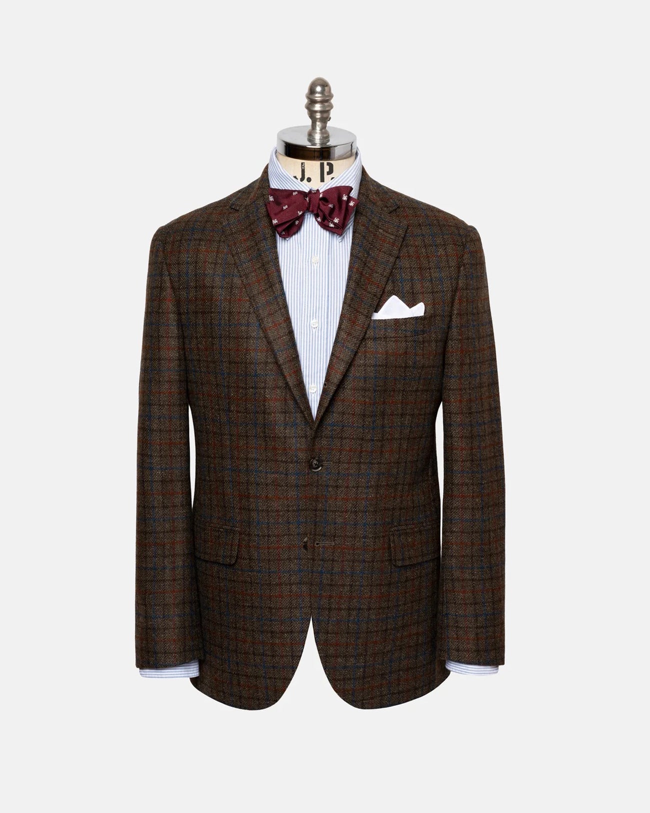Made In Canada Brown Tattersall Wool Cashmere Sport Coat