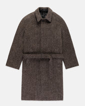 Made In Usa Cheviot Tweed Top Coat