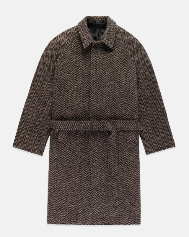 Made In Usa Cheviot Tweed Top Coat