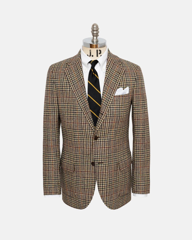 Jumbo Plaid Sport Wool Coat Trim Fit