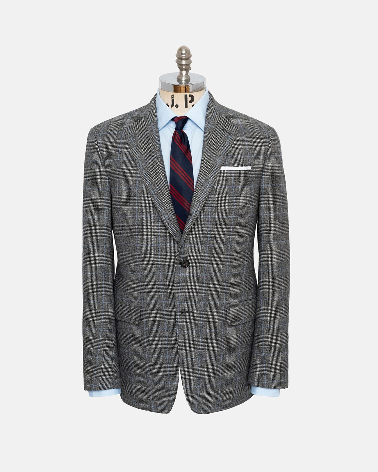 Made In Usa White Prince Of Wales Fox Flannel Suit