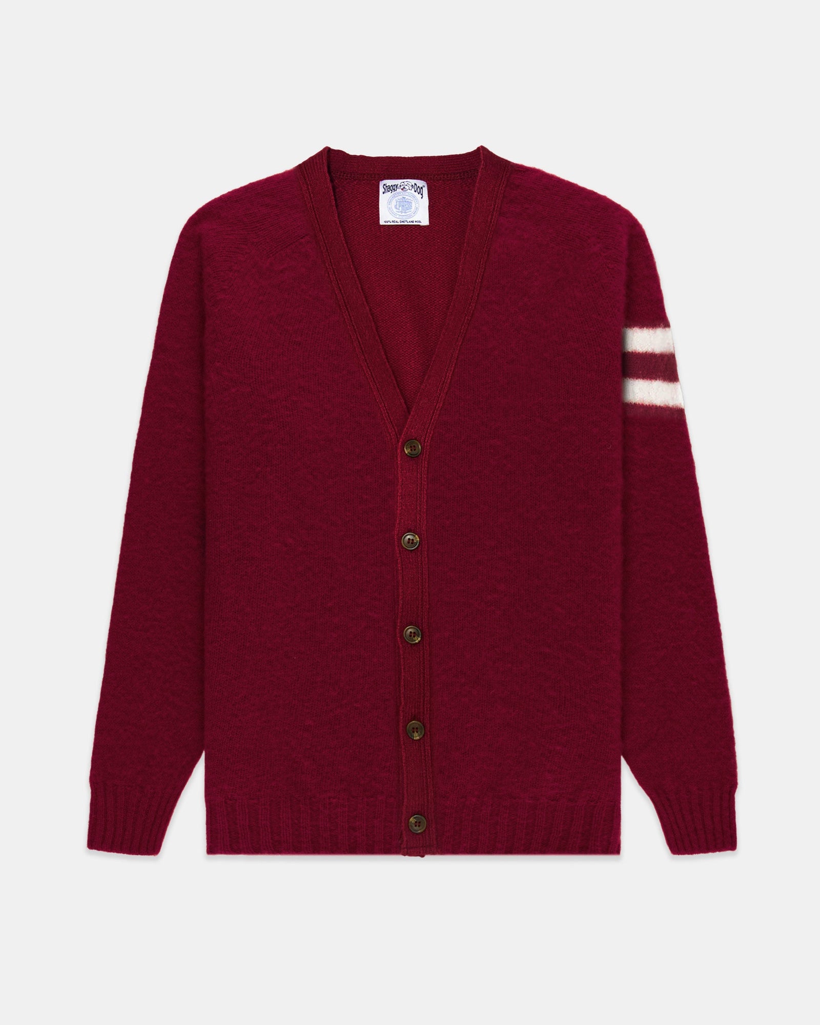 Made In Scotland Crimson Shaggy Dog University Cardigan