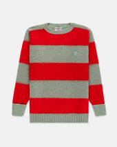Made In Scotland Seafoam Green Red Stripe Shaggy Dog Icon Sweater Classic Fit