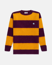 Made In Scotland Purple Yellow Stripe Shaggy Dog Icon Sweater Classic Fit