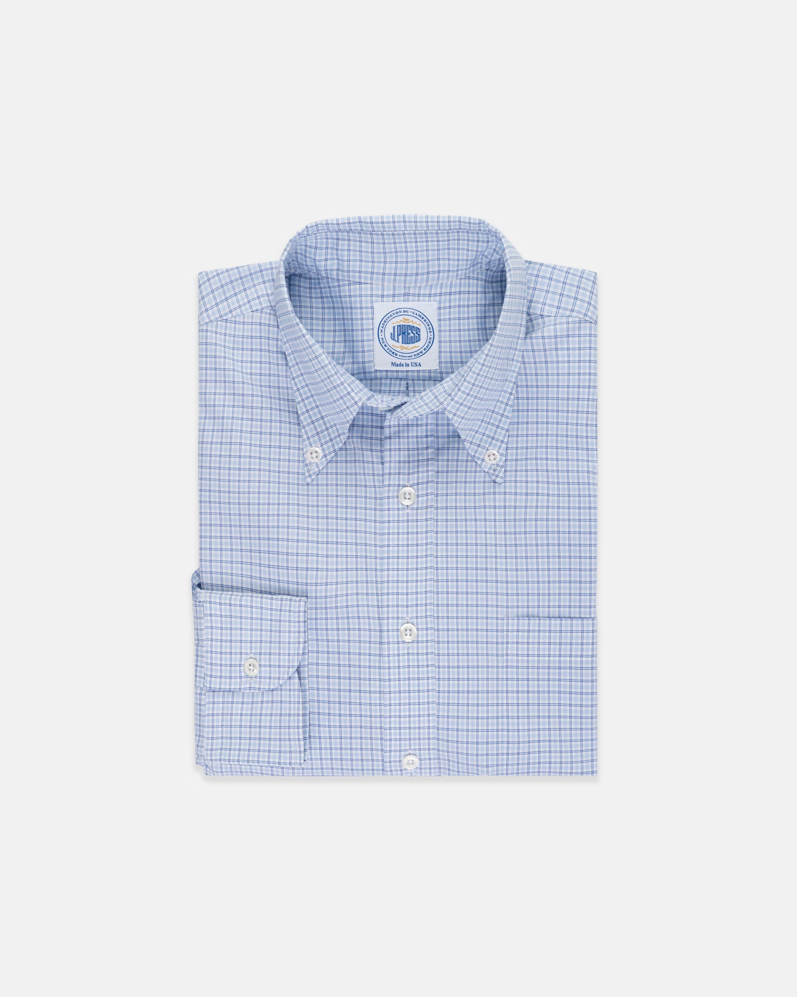 Made In Usa Thomas Mason Light Check Button Down Shirt Classic Fit