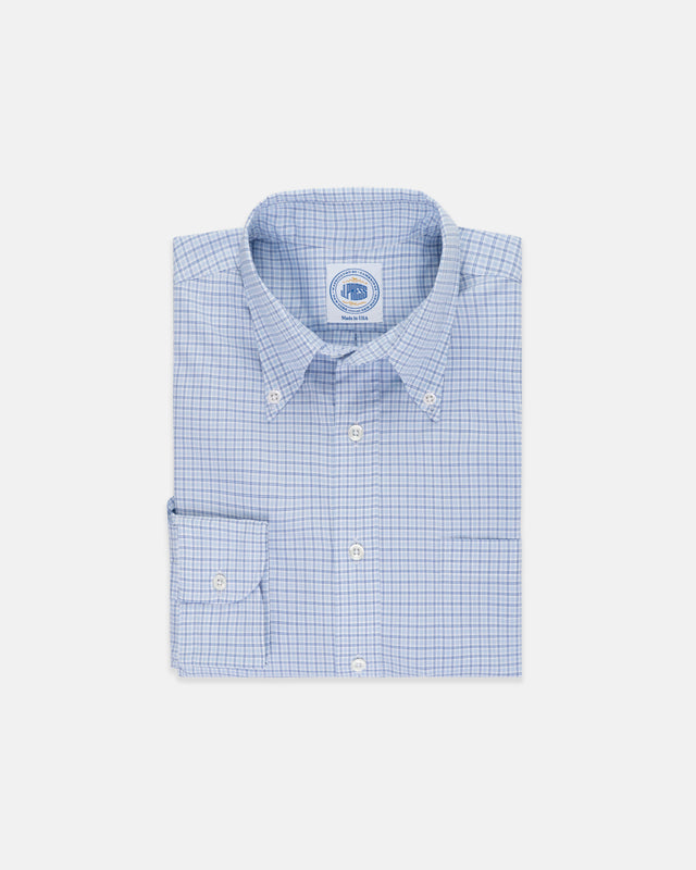 Made In Usa Thomas Mason Light Check Button Down Shirt Classic Fit