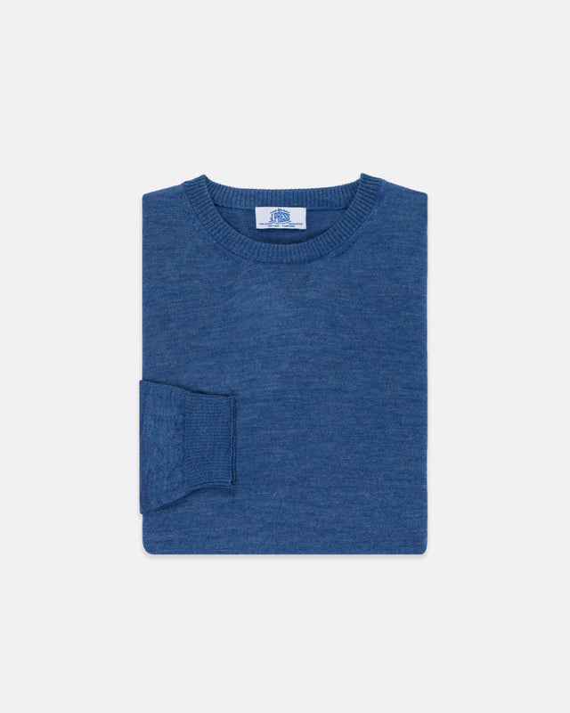 Alpaca Silk Crewneck Sweater Classic Fit