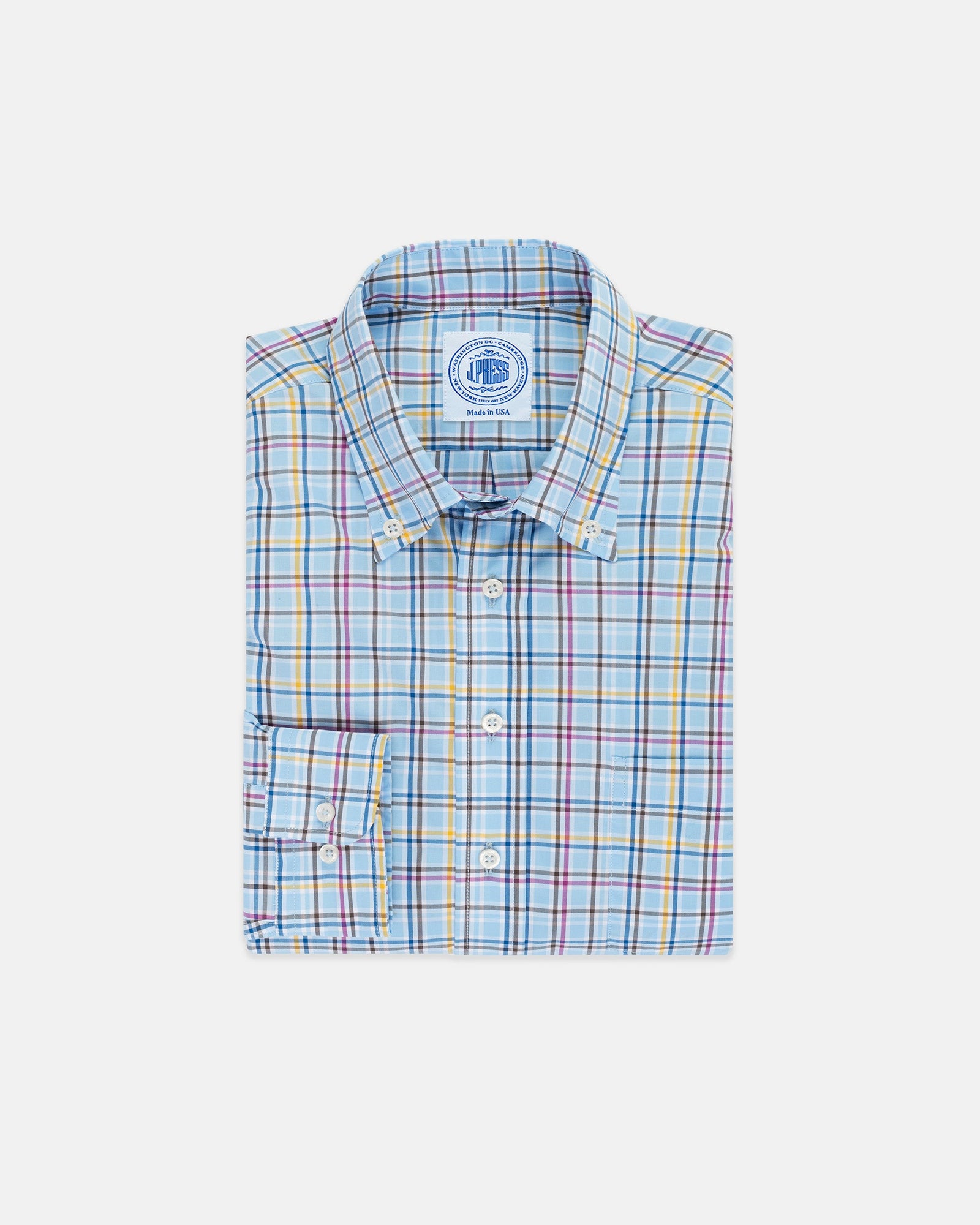 Large Windowpane Button Down Sport Shirt Classic Fit