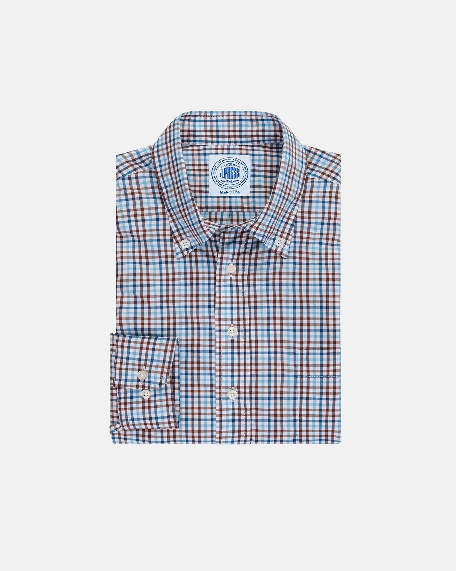 Gingham Button Down Sport Shirt Classic Fit