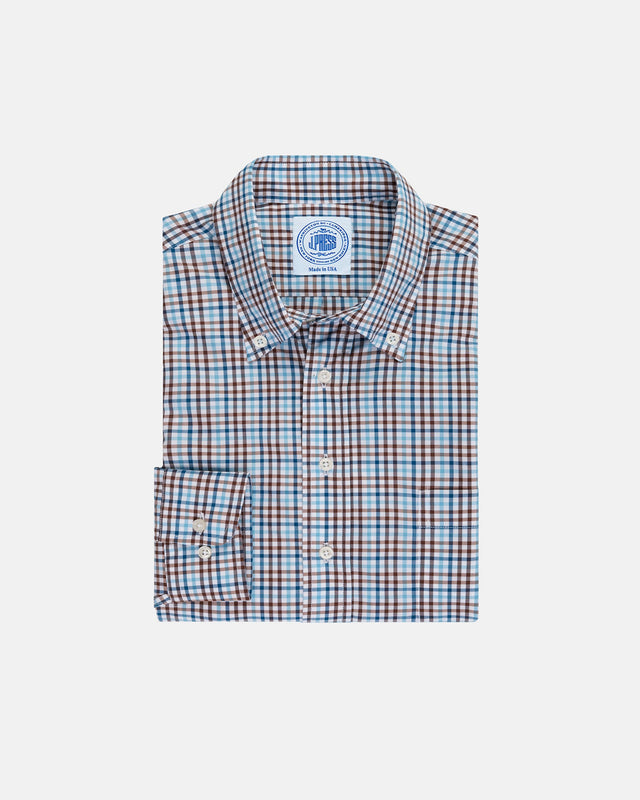 Gingham Button Down Sport Shirt Classic Fit