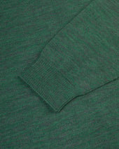 Green Alpaca Silk Crewneck Sweater Classic Fit