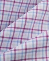Berry Checked Button Down Sport Shirt Classic Fit