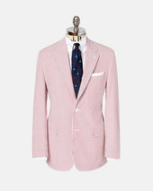 Made In Canada Red Stripe Cotton Seersucker Sport Coat