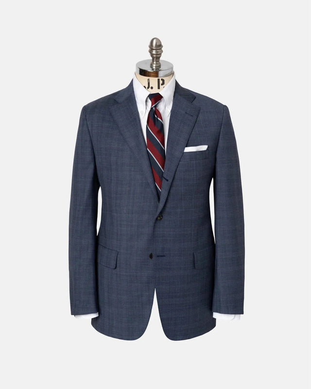 Made In Usa Medium Plaid Wool Suit
