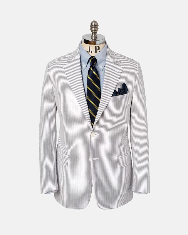 Made In Canada Grey Stripe Seersucker Sport Coat