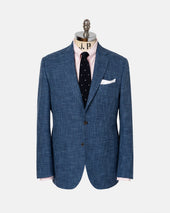 Made In Canada Medium Mini Houndstooth Wool Cotton Linen Sport Coat