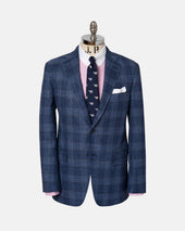 Made In Usa Copper Plaid Wool Silk Linen Sport Coat