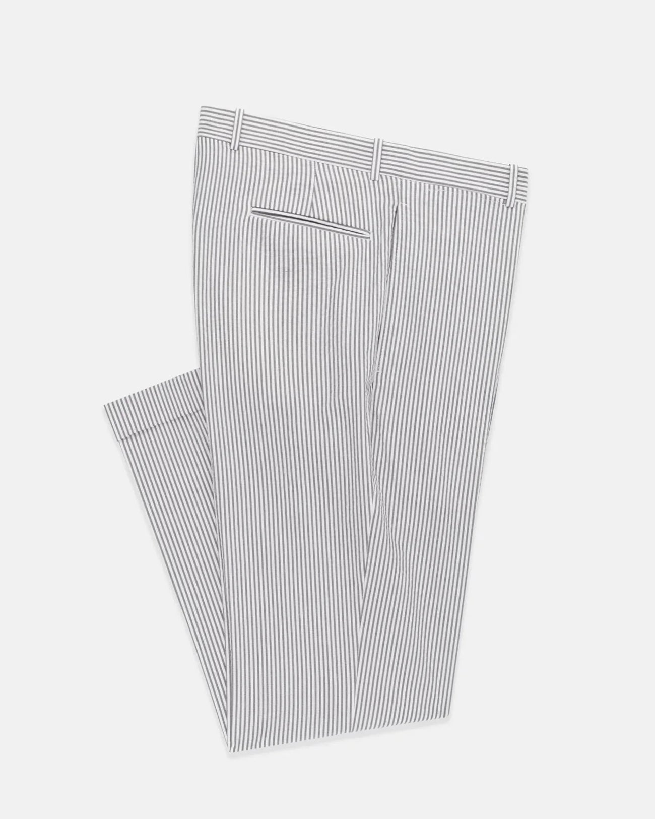 Made In Canada Grey Stripe Seersucker Trouser