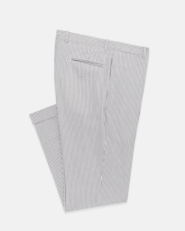 Made In Canada Grey Stripe Seersucker Trouser
