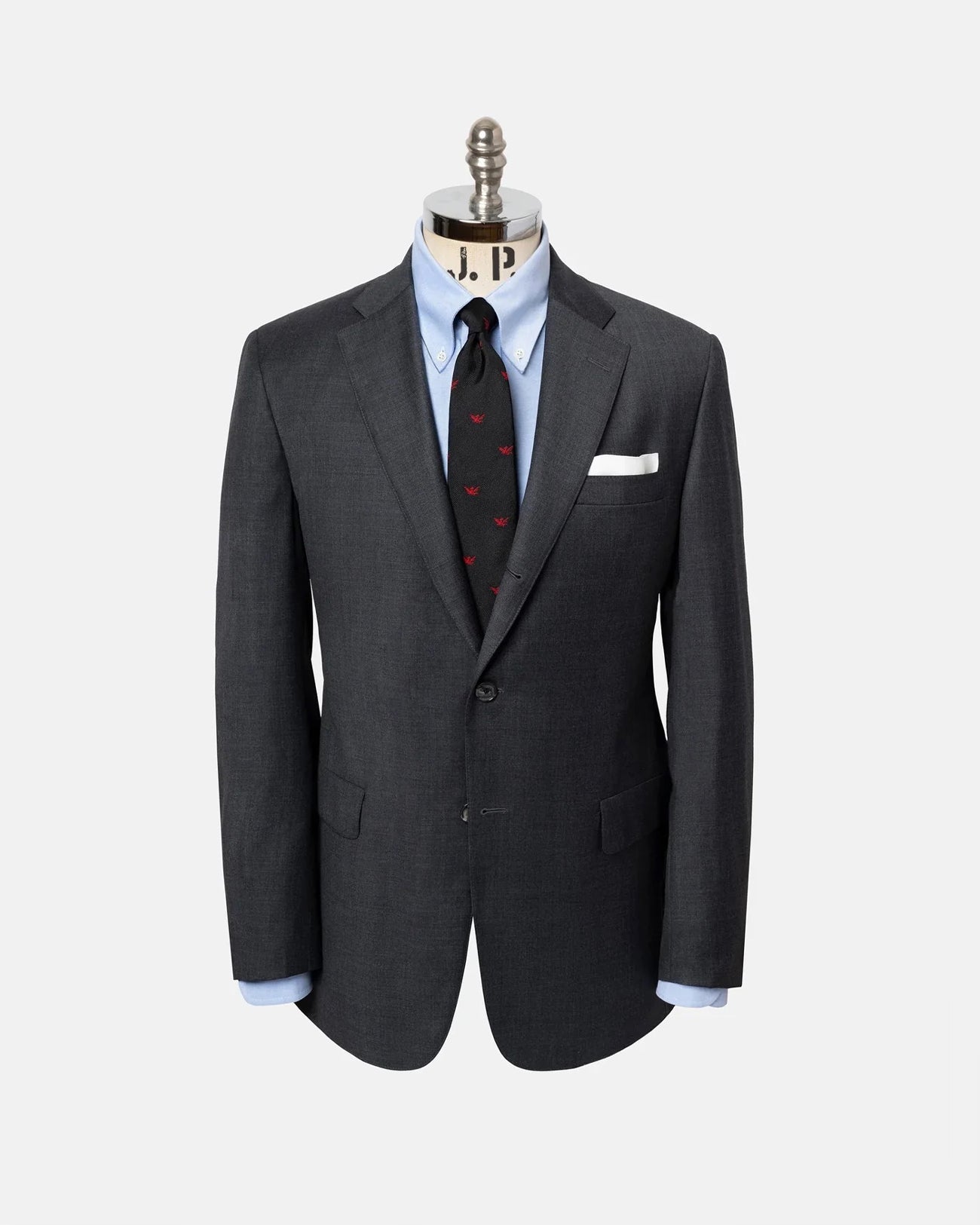 Made In Usa Solid Medium Grey Super 120s Wool Suit