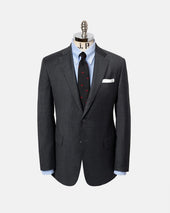 Made In Usa Solid Medium Grey Super 120s Wool Suit