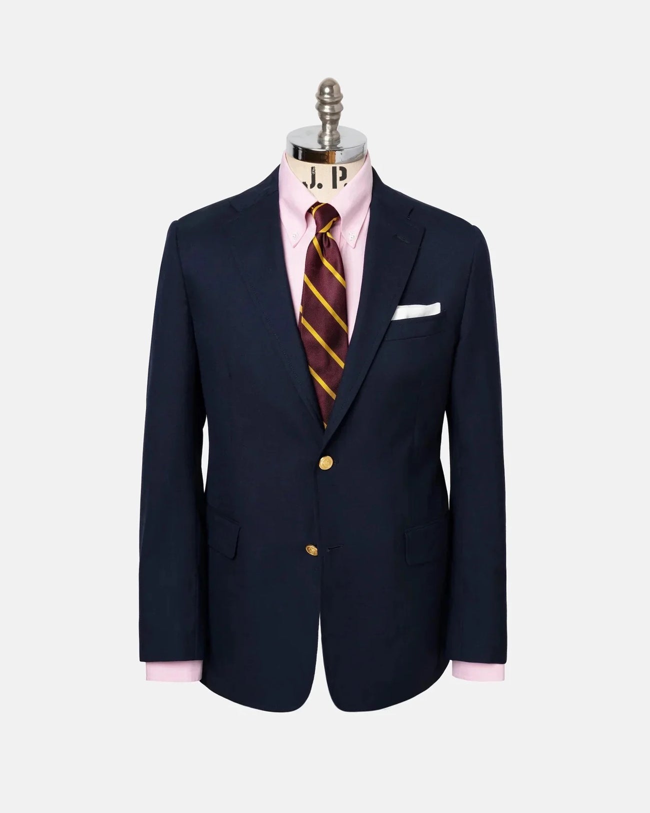 Made In Usa Two Button Darted Tropical Wool Blazer