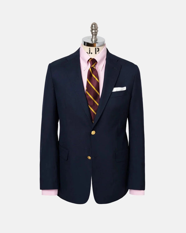 Made In Usa Two Button Darted Tropical Wool Blazer