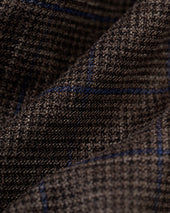 Made In Usa Grey Brown Plaid Wool Linen Sport Coat