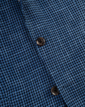 Made In Canada Medium Mini Houndstooth Wool Cotton Linen Sport Coat