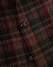 Made In Canada Burgundy Overdyed Authentic Madras Sport Coat