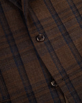 Made In Usa Navy Windowpane Fox Air Wool Sport Coat