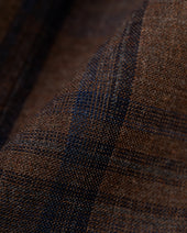 Made In Usa Navy Windowpane Fox Air Wool Sport Coat