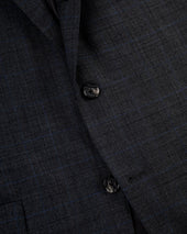 Made In Usa Blue Shadow Plaid Wool Suit