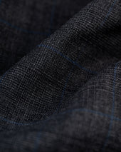Made In Usa Blue Shadow Plaid Wool Suit