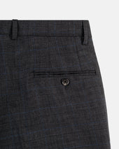 Made In Usa Blue Shadow Plaid Wool Suit