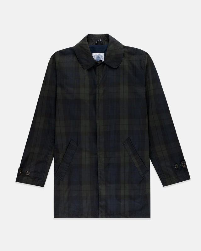 Made-in-England Black Watch Tartan Mayfair Rain Coat