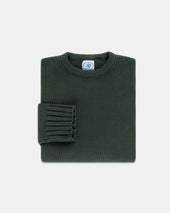 Made In Usa Spruce Chunky Cotton Crewneck Sweater