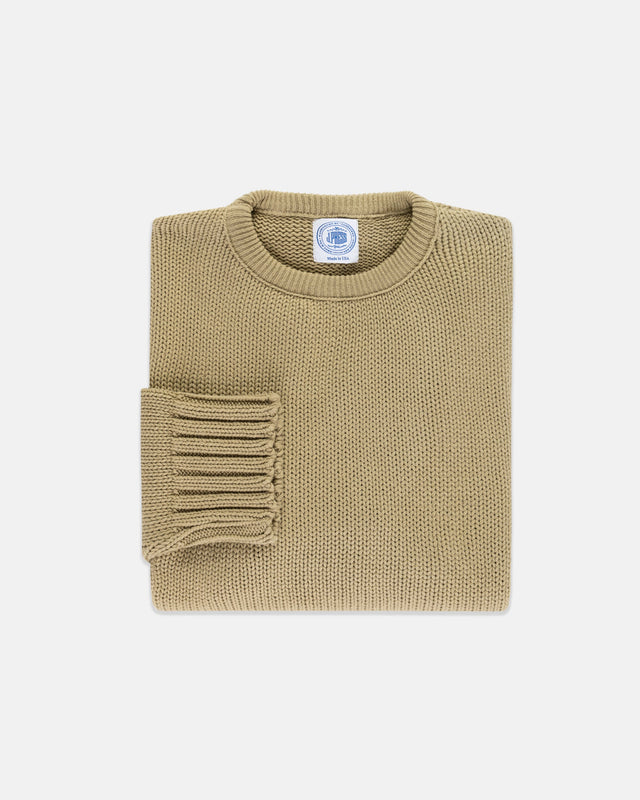 Made In Usa Chunky Cotton Crewneck Sweater