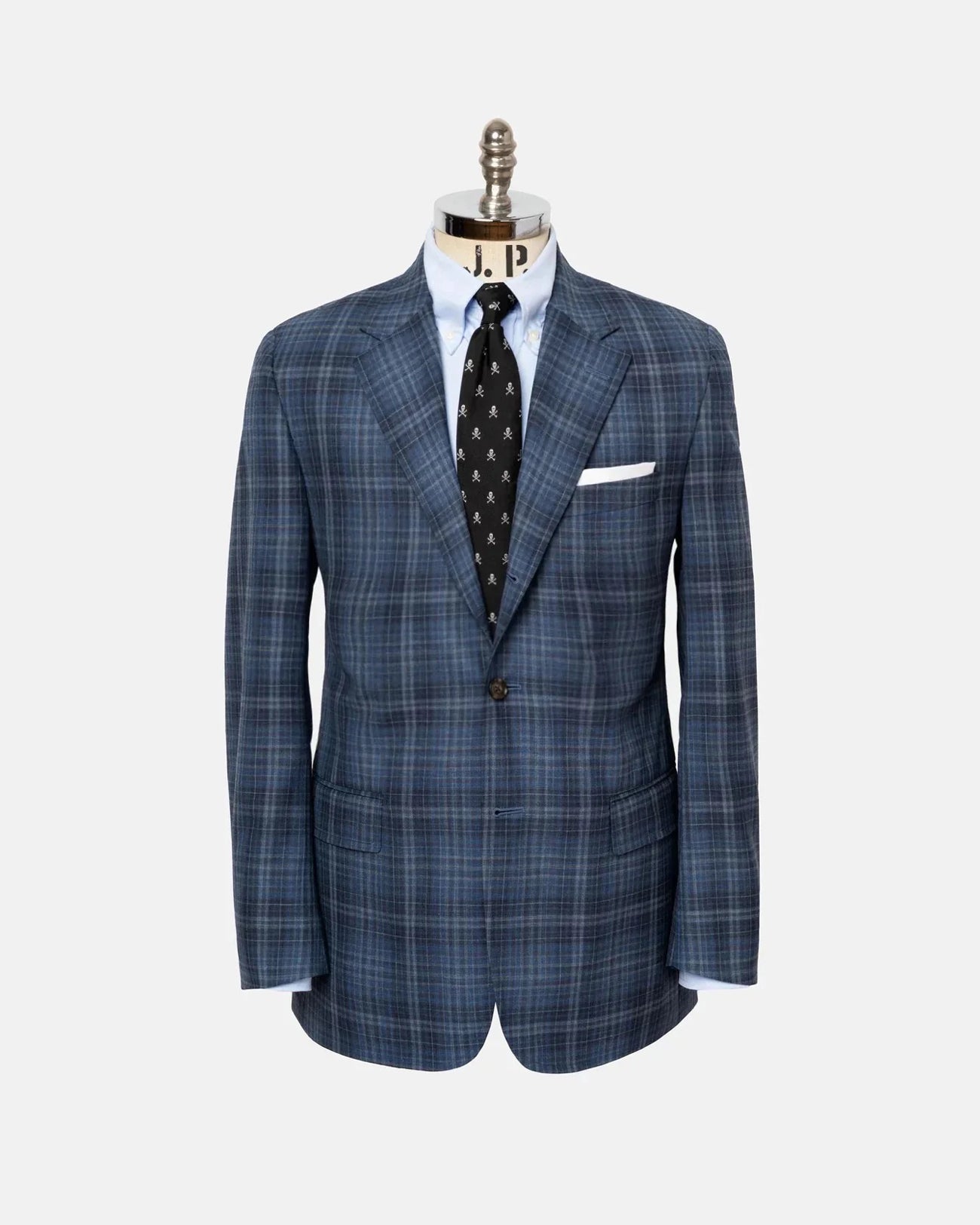 Made In Canada Medium Grey Plaid Wool Sport Coat