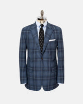 Made In Canada Medium Grey Plaid Wool Sport Coat