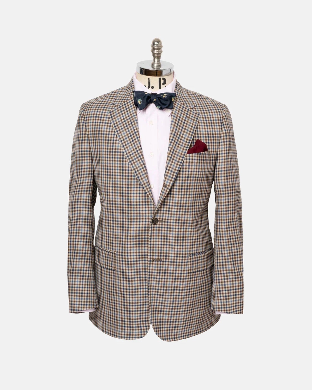 Made In Canada Brown Shepherd S Check Wool Sport Coat