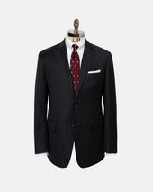 Made In Usa Grey Chalkstripe Suit
