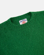 Made In Scotland Grass Green Shaggy Dog Sweater Classic Fit