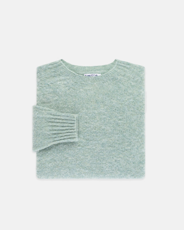 Made In Scotland Pale Shaggy Dog Sweater Trim Fit
