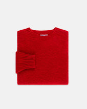 Made In Scotland Red Shaggy Dog Sweater Trim Fit