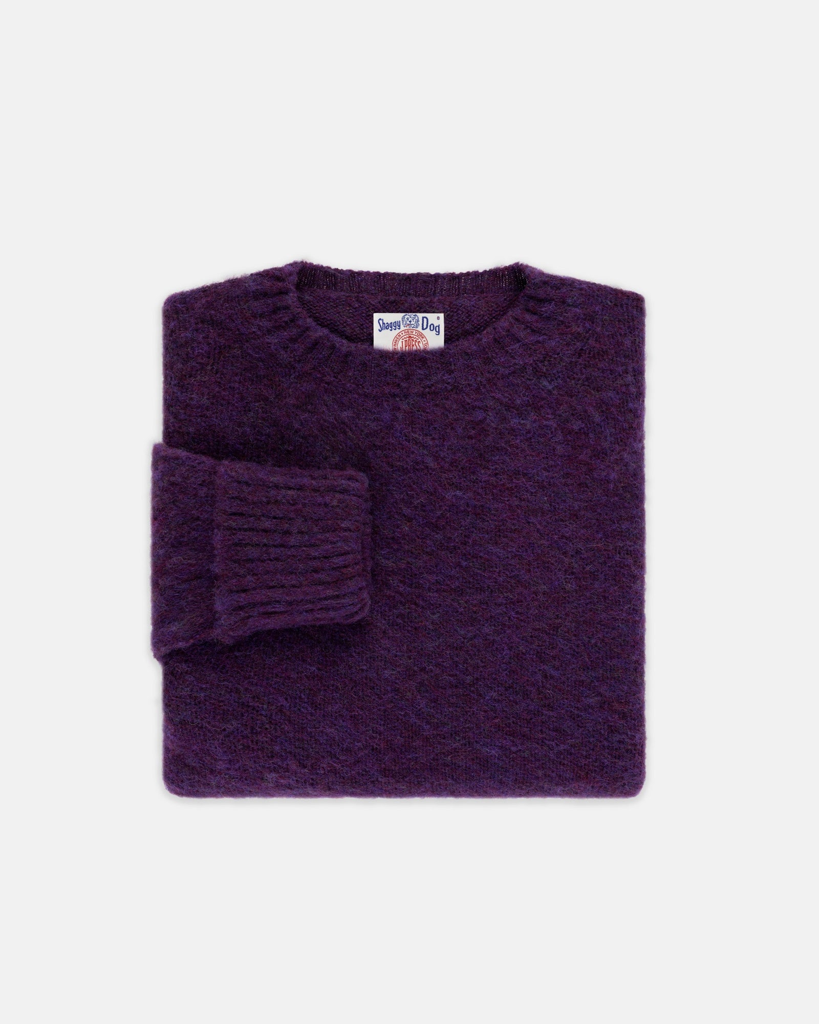 Made In Scotland Purple Shaggy Dog Sweater Classic Fit